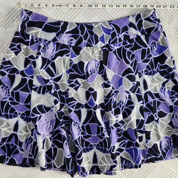 Fashion Bug Skirt 18W Black and Purple - Picture 2 of 6